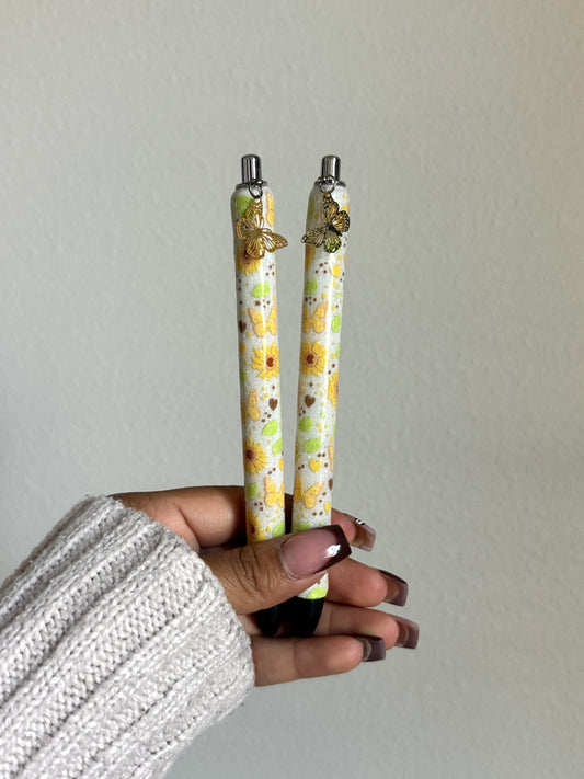 Sunflower Butterfly Pen